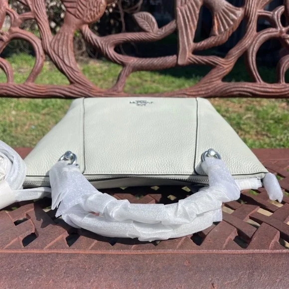 NWT Coach Kacey Satchel Bag In Light Sage/Silver - Picture 7 of 10